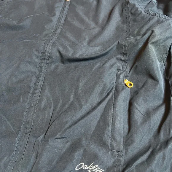 Vintage Oakley Software Women Black Zip Jacket Size Small Mid-Length Y2K Rare - Picture 4 of 5